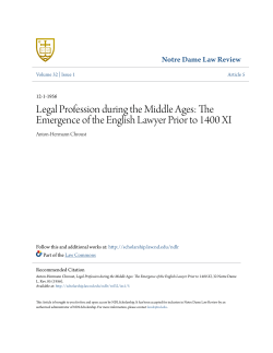 Legal Profession during the Middle Ages
