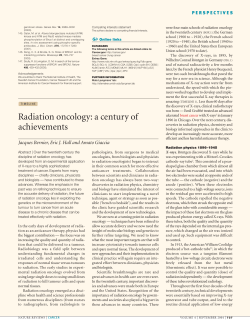 Radiation oncology: a century of achievements