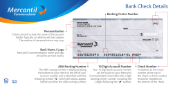 Bank Check Details