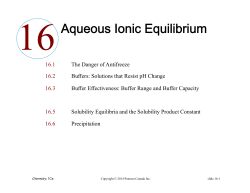 Aqueous Ionic Equilibrium