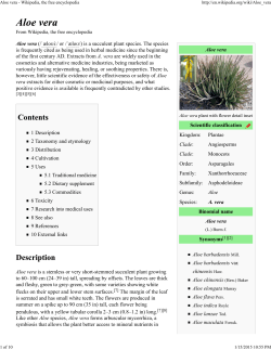 Aloe vera - Wikipedia, the free encyclopedia