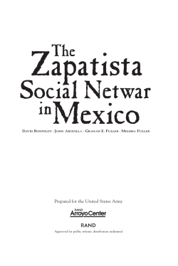 The Zapatista ``Social Netwar`` in Mexico