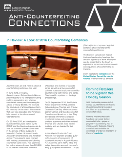 Anti-Counterfeiting Connections Newsletter &ndash; Fall