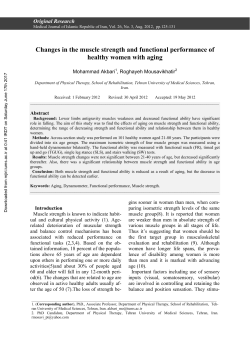 Changes in the muscle strength and functional performance