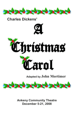 A Christmas Carol - Ankeny Community Theatre