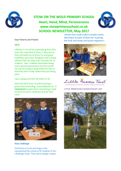 School Newsletter May No 1 2017 - Stow-on-the
