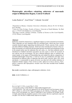 Phototrophic microflora colonizing substrates of man