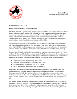 March 2016 &middot; Four Colorado Rodeos&ndash;One Big Payout