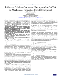 Influence Calcium Carbonate Nano-particles CaCO3 on