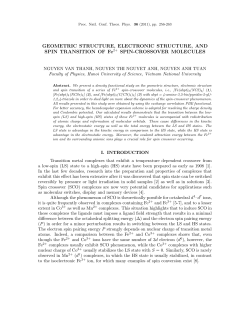 GEOMETRIC STRUCTURE, ELECTRONIC STRUCTURE, AND