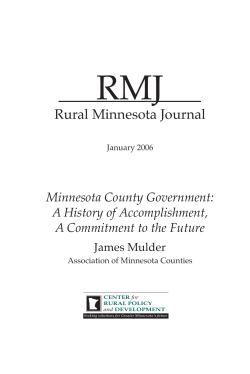 Minnesota County Government - Center for Rural Policy Development