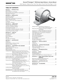 Planetgear 7000 Series Sizes Neptune, Neptune Plus, Orion Plus