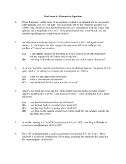 Worksheet 4 Kinematics Equations