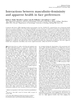 Interactions between masculinity&ndash;femininity and