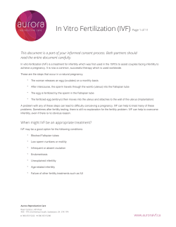 In Vitro Fertilization (IVF)