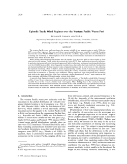 Episodic Trade Wind Regimes over the Western Pacific Warm Pool