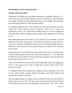 Commanding a Turn-Around by the Word