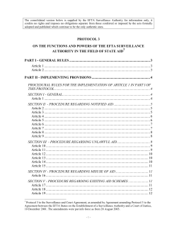 protocol 3 - EFTA Surveillance Authority