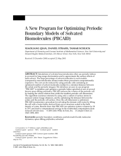 A New Program for Optimizing Periodic Boundary Models of