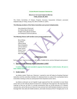 Final Minutes 01.30.15 - Citizens Property Insurance