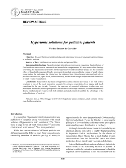 Hypertonic solutions for pediatric patients