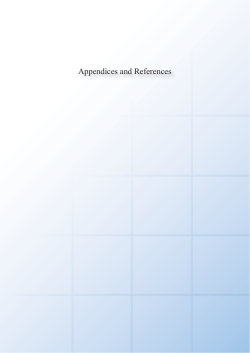 Appendices and References