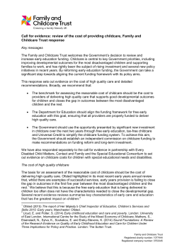 Call for evidence - Family and Childcare Trust