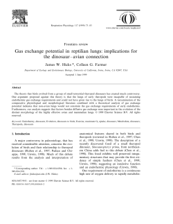 Gas exchange potential in reptilian lungs: implications for the