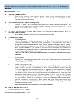 32 Minutes of the Barrowby Parish Council Meeting held on
