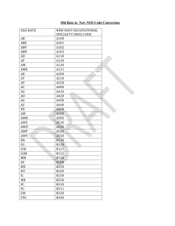 Old Rate to New NOS Code Conversion