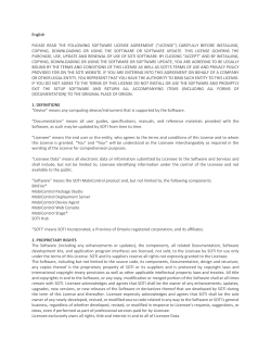 English PLEASE READ THE FOLLOWING SOFTWARE LICENSE