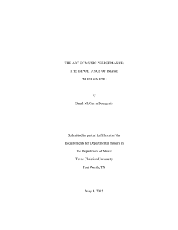 THE ART OF MUSIC PERFORMANCE