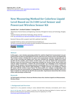 New Measuring Method for Colorless Liquid Level Based on