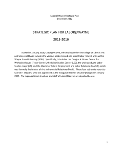 Strategic Plan 2013-2016 - College of Liberal Arts and Sciences