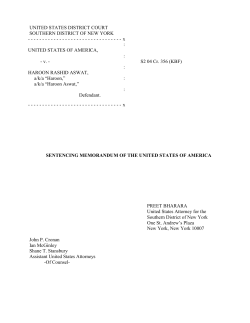 UNITED STATES DISTRICT COURT SOUTHERN DISTRICT OF