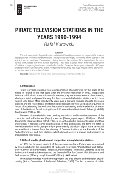 pirate television stations in the years 1990-1994