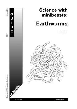 L257 Science with minibeasts: Earthworms