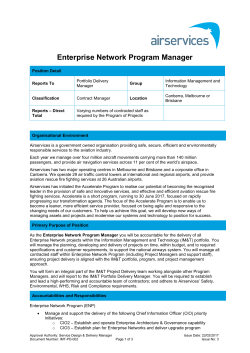 Enterprise Network Program Manager