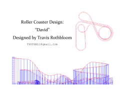 Roller Coaster Design: &ldquo;David&rdquo;