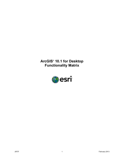 ArcGIS 10.1 for Desktop Functionality Matrix
