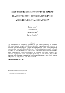 Econometric estimation of food demand elasticities from