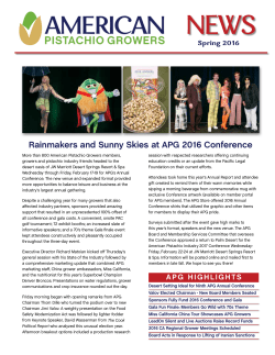 2016 Spring APG Newsletter