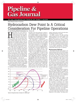Hydrocarbon Dew Point Is A Critical Consideration