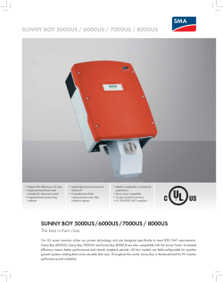 SMA Sunny Boy 7000w grid tie inverter