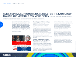 SIZMEK OPTIMIZES PROMOTION STRATEGY FOR THE GARY