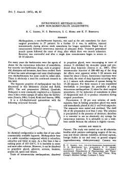 INTRAVENOUS METHAQUALONE: A NEW NON