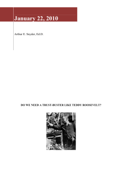 do we need a trust-buster like teddy roosevelt?