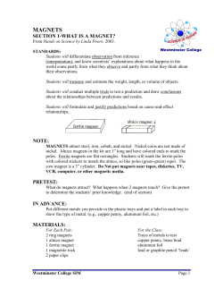 magnets - Westminster College