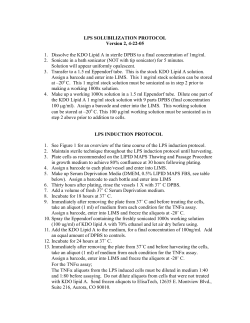LPS SOLUBILIZATION PROTOCOL Version 2, 4-22-05