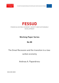 The Great Recession and the transition to a low-carbon